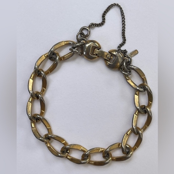 Monet Bracelet chain Linked Gold Tone Vintage 7” vintage signed marked - Picture 4 of 10